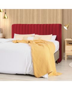 Cabeceira Cama Box Queen 1,60m Estofada Havai Veludo Vermelho