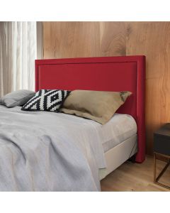 Cabeceira Cama Box Queen 1,60m Estofada Aruba Veludo Vermelho