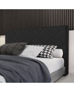 Cabeceira Cama Box Casal 1,40m Estofada Capri Veludo Preto