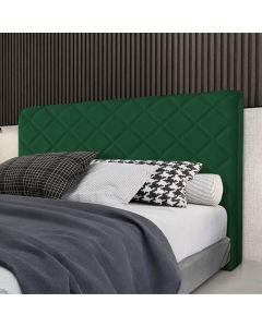 Cabeceira Cama Box Queen 1,60m Estofada Capri Veludo Verde